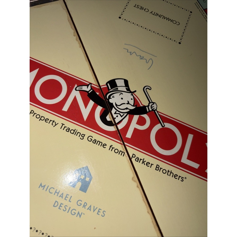 Michael Graves Design Monopoly Wooden Game Box Folds W/Storage Vtg 2002 Read GVC - Picture 5 of 16